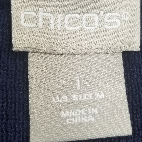 Chico's open front NWT cardigan sz1 paisley print - Picture 3 of 10